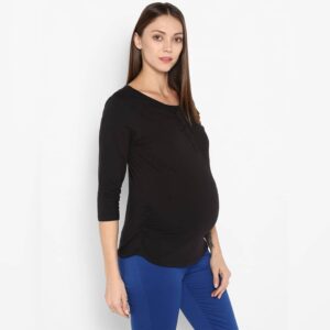 Comfortable & Stylish Maternity Henley Top